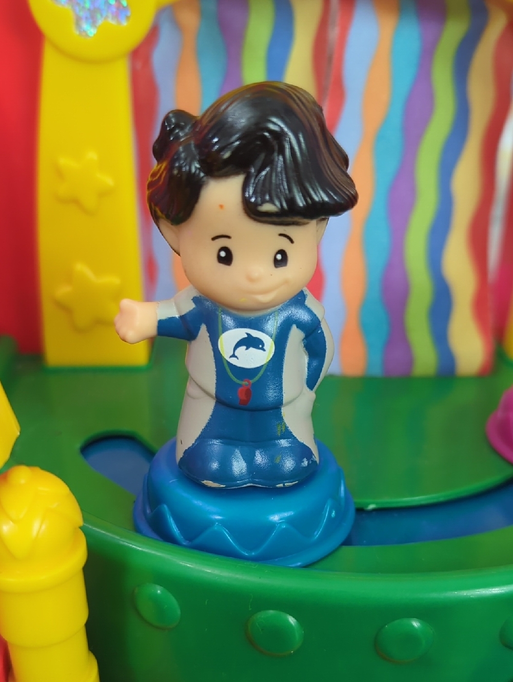 Little People - Blue and White Kids Figurine Toy with Dolphin Emblem